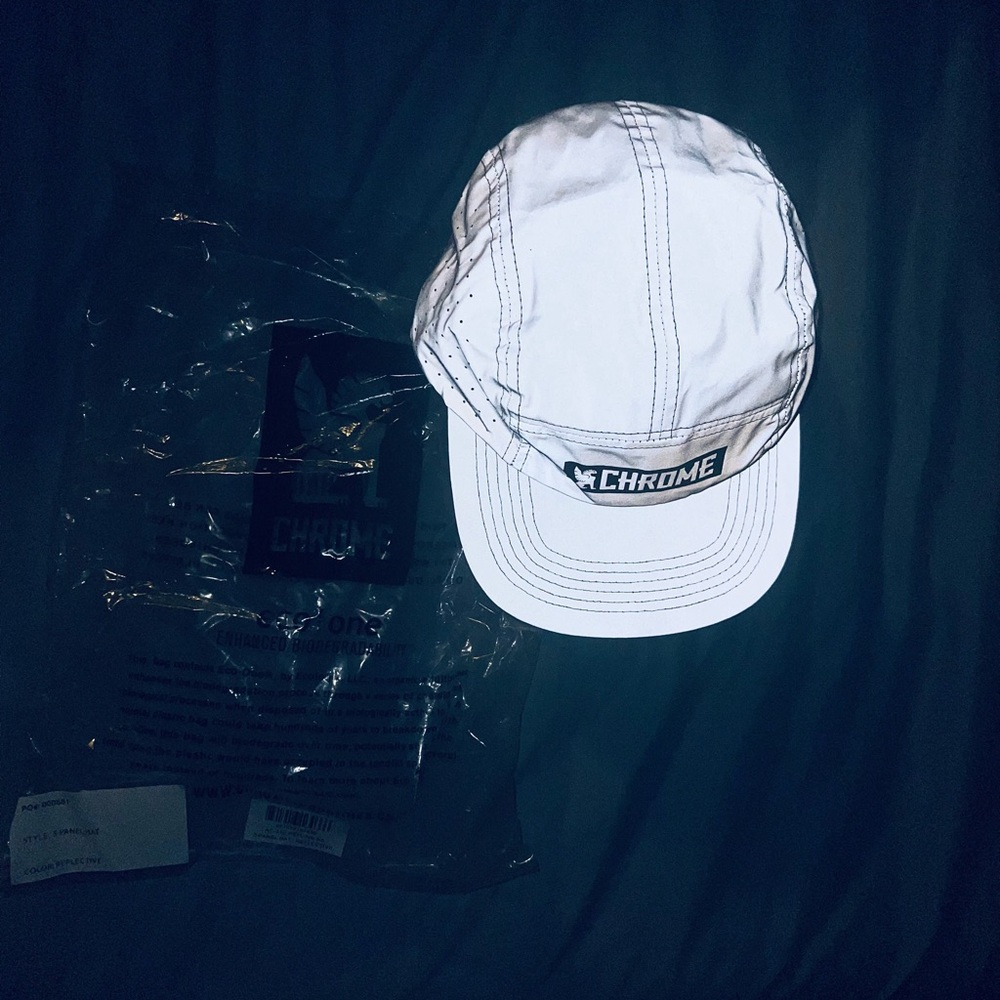 Reflective 6-Panel Baseball Hat with Curved Brim